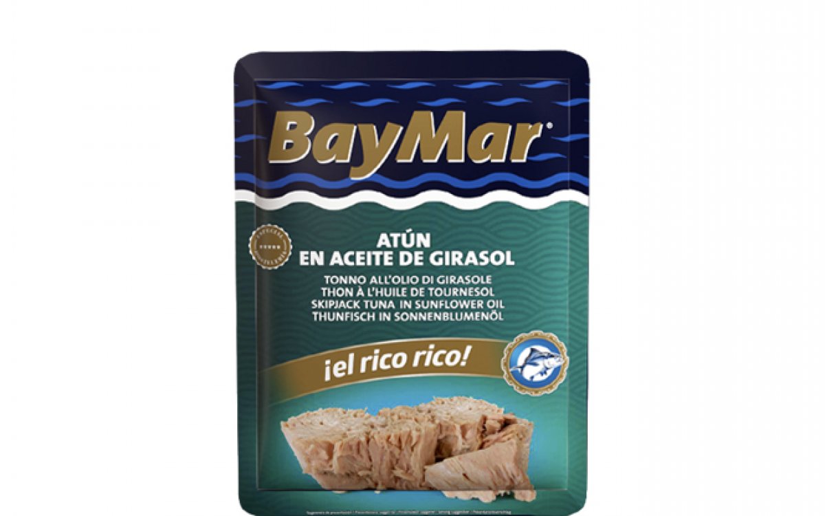 Atún listado BayMar en aceite de girasol. Pouch 1 kg/950 g esc